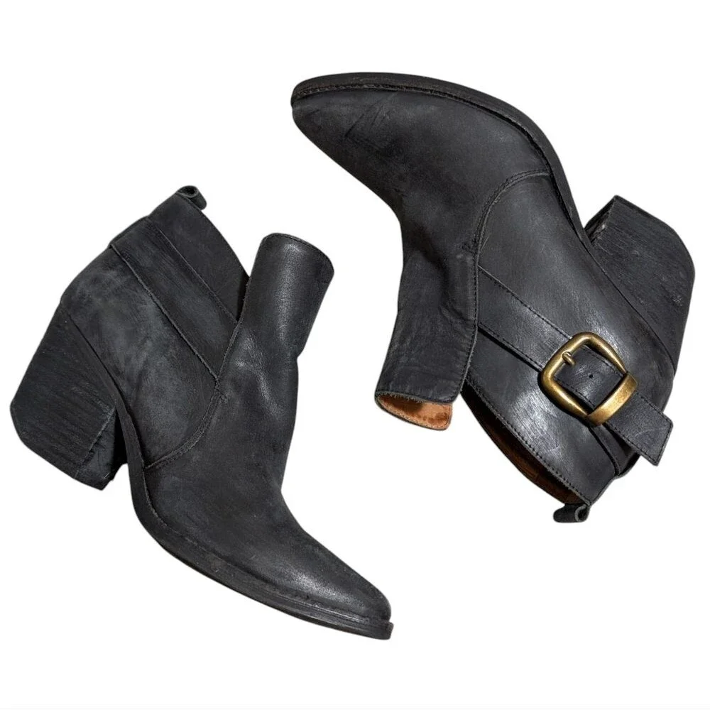 Jeffrey Campbell Ibiza Last Jonas Ankle Booties size 7.5 destressed pointed toe